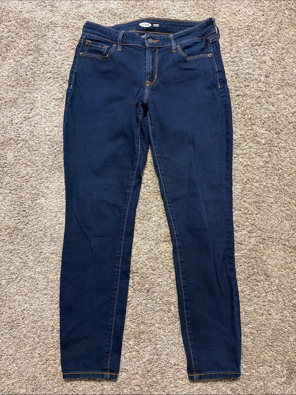 Old Navy Women’s Dark Wash‎ Rockstar Super Skinny Denim Jeans Size 6 Short
